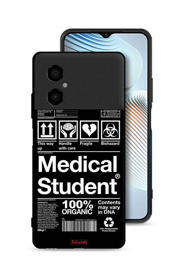 غطاء حماية لهاتف Xiaomi Poco M4 5G، ملصق طالب الطب