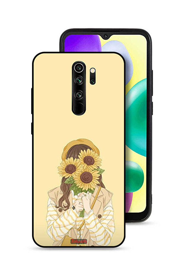 Xiaomi Redmi Note 8 Pro Protective Case Cover Hide Face With Sunflowers