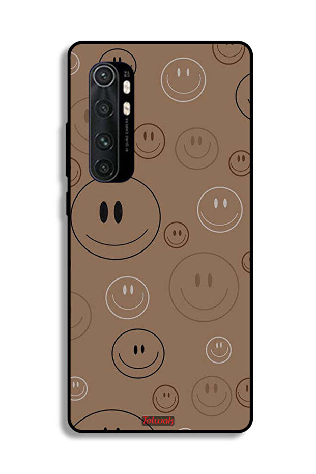 غطاء حماية لهاتف شاومي مي نوت 10 لايت بنقشة وجوه مبتسمة - 2