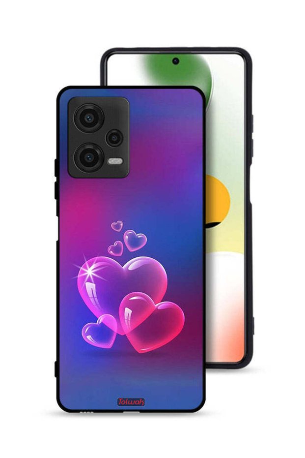 غطاء حماية لهاتف Xiaomi Poco X5 بتصميم قلوب مائية