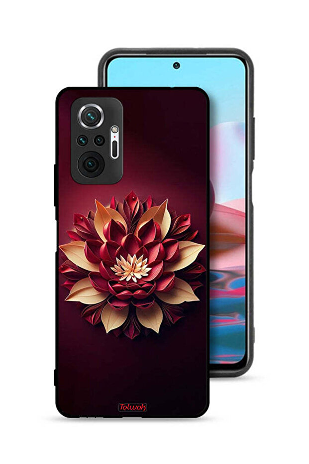 غطاء حماية لهاتف شاومي ريدمي نوت 10 برو 4G بتصميم زهور تجريدية