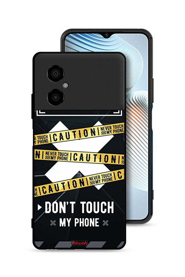 Xiaomi Poco M4 5G Protective Case Cover Caution Never Touch My Phone