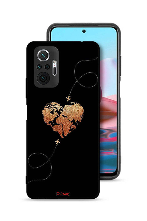 Xiaomi Redmi Note 10 Pro 4G Protective Case Cover Airplanes Touching Heart