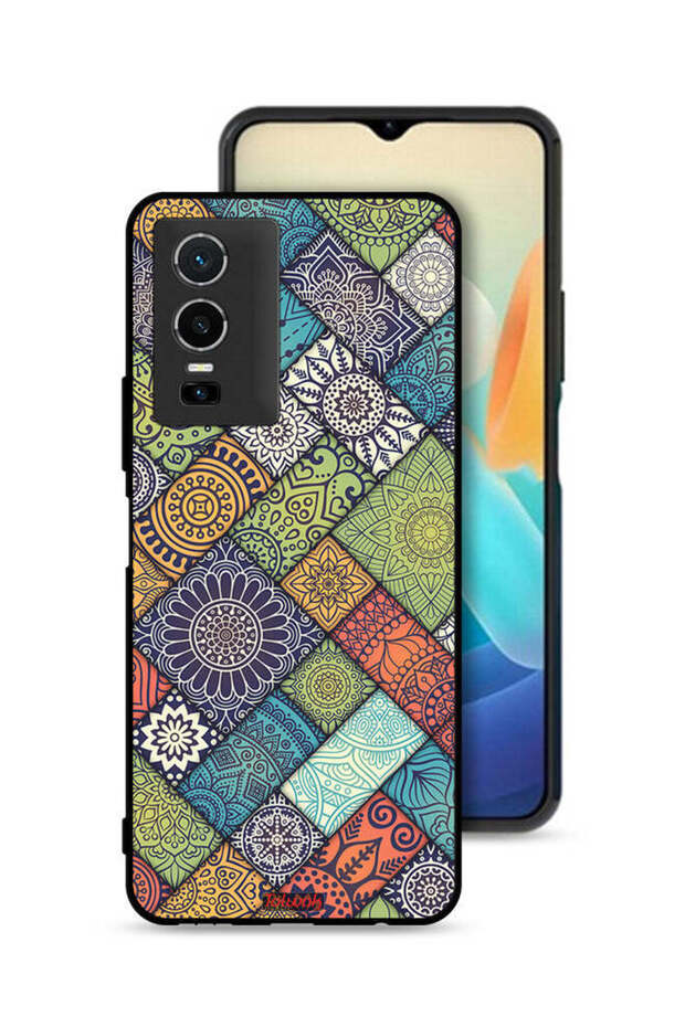 غطاء حماية لهاتف Vivo Y76 5G بنمط ماندالا