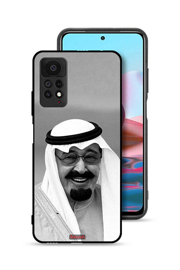 غطاء حماية لهاتف شاومي ريدمي نوت 11 برو 5G صورة الملك عبدالله مبتسماً