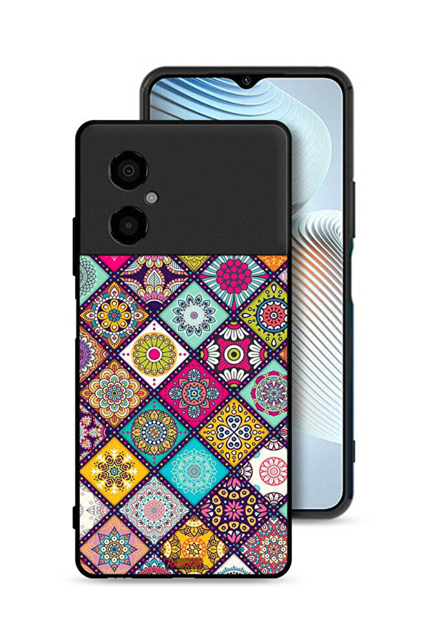 Xiaomi Poco M4 5G Protective Case Cover Mandala Squares Pattern