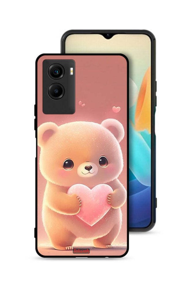 Vivo Y55s 5G (2021) Protective Case Cover Cute Little Panda Holding Heart