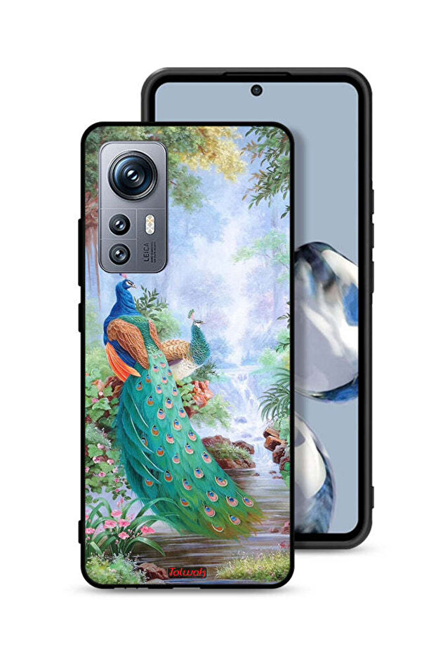غطاء حماية لهاتف Xiaomi 12S بتصميم الطاووس