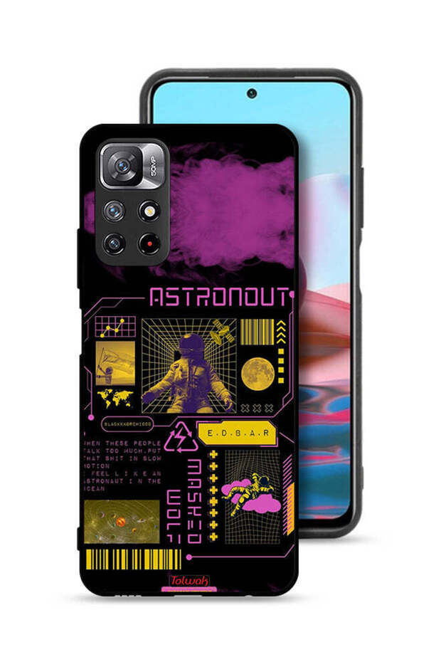 غطاء حماية لهاتف شاومي ريدمي نوت 11 4G، ملصق رائد فضاء