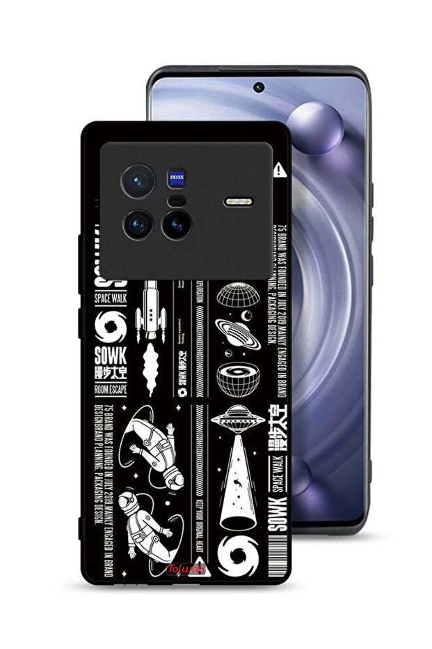 غطاء حماية Vivo X80 بملصق Sowk Space Walk