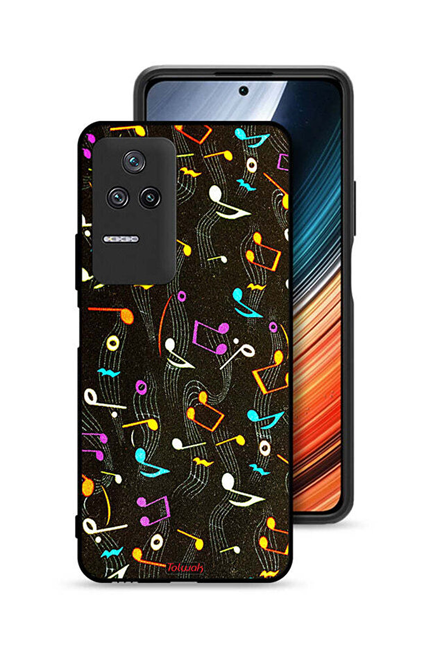 Xiaomi Poco F4 Protective Case Cover Music Fabric Pattern