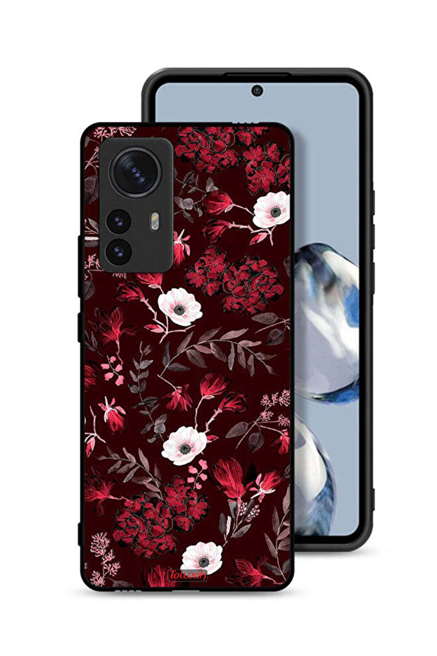 Xiaomi 12X Protective Case Cover Small Flowers And Tropical Leaves