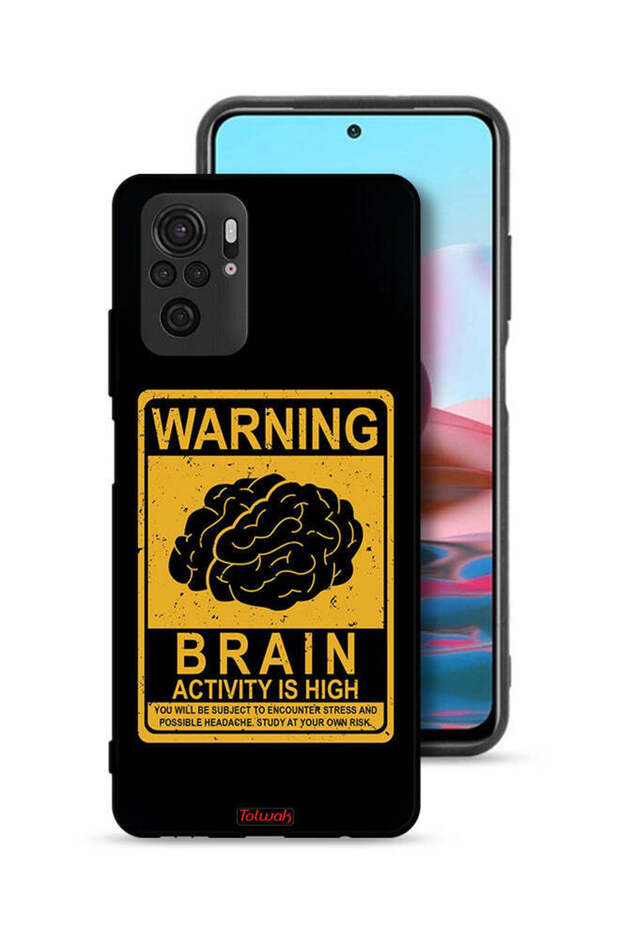 غطاء حماية لهاتف Xiaomi Redmi Note 10 4G تحذير من نشاط الدماغ المرتفع