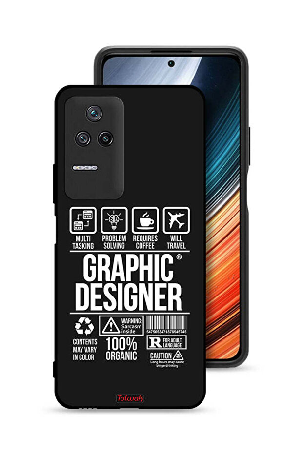 غطاء حماية لهاتف Xiaomi Poco F4 - ملصق مصمم جرافيكي