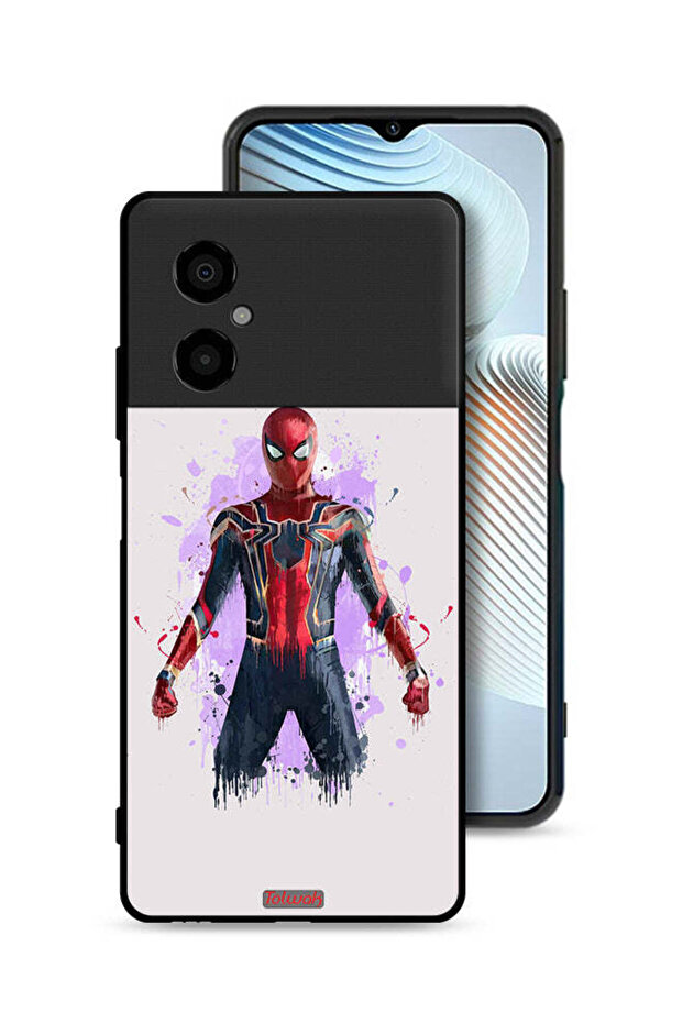 غطاء حماية لهاتف Xiaomi Poco M4 5G بتصميم العنكبوت الحديدي