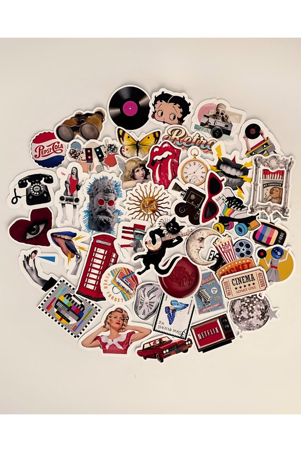 1875 Sticker Studio D arte DIY KIT 42 Adet Retro Vintage Sticker Set Journal Ajanda ...