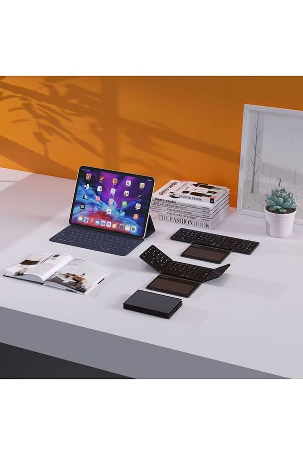 Katlanabilir Bluetooth Klavye + Touchpad Ultra Taşınabilir Type-C Şarj - 2