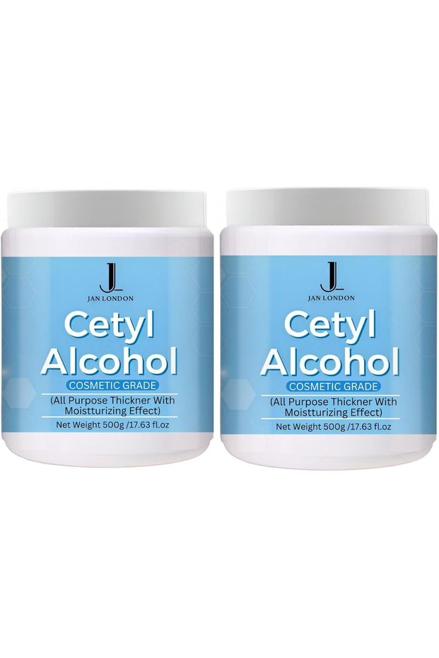 JL 1698 Cetyl Alcohol 2x500g | High Purity Emollient & Thickener for Lotion, Cream & Shampoo Use