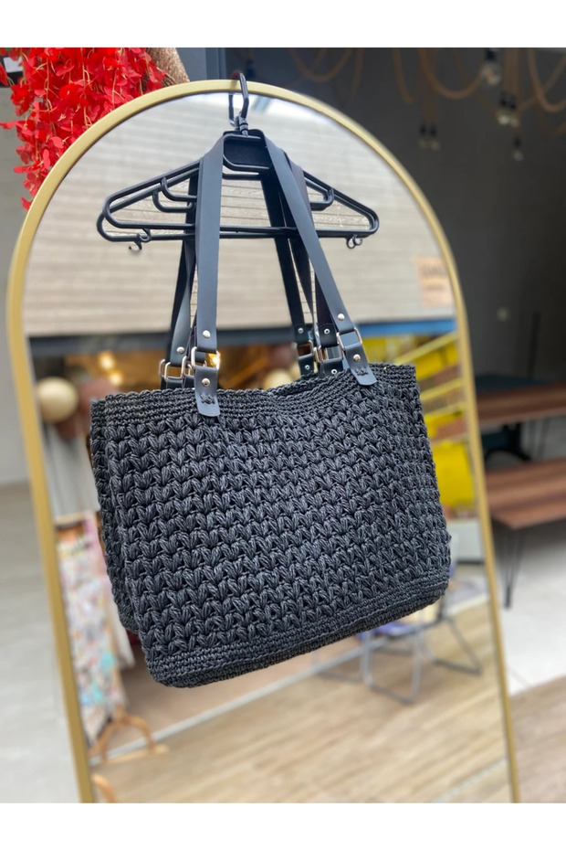 KAĞIT İP ÖRME ÇANTA - 1