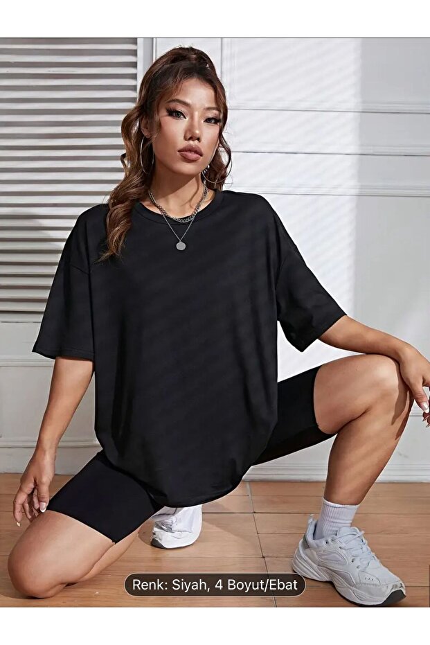 تي شيرت أساسي عالي الجودة مقاس كبير - 1