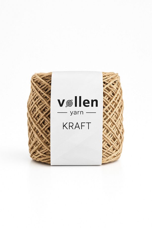 Premıum 100 Gr- 120 Mt Doğal Kağıt Ip, Hasır Kağıt Iplik,rafya,supla Ipi, Çanta Ipi, Naturel - 1