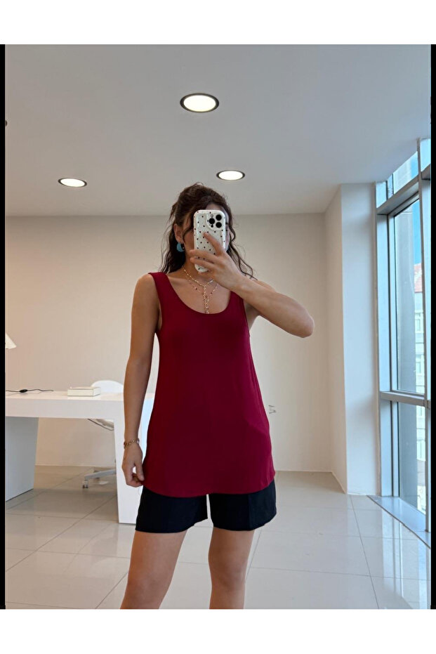 بلوزة نسائية أساسية بدون أكمام من Modal – صيفية أنيقة ومريحة - 2