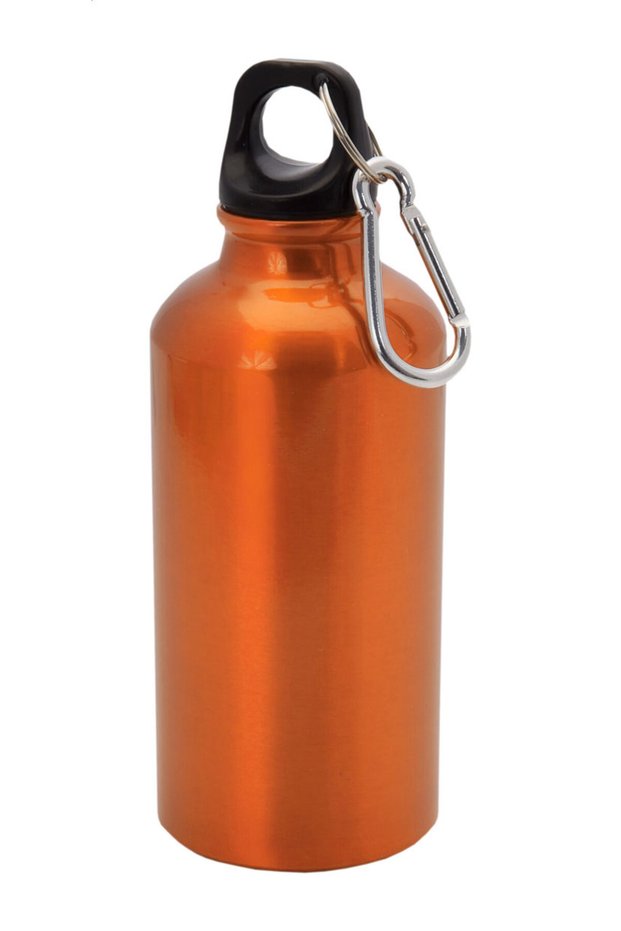 Orange aluminum bottle