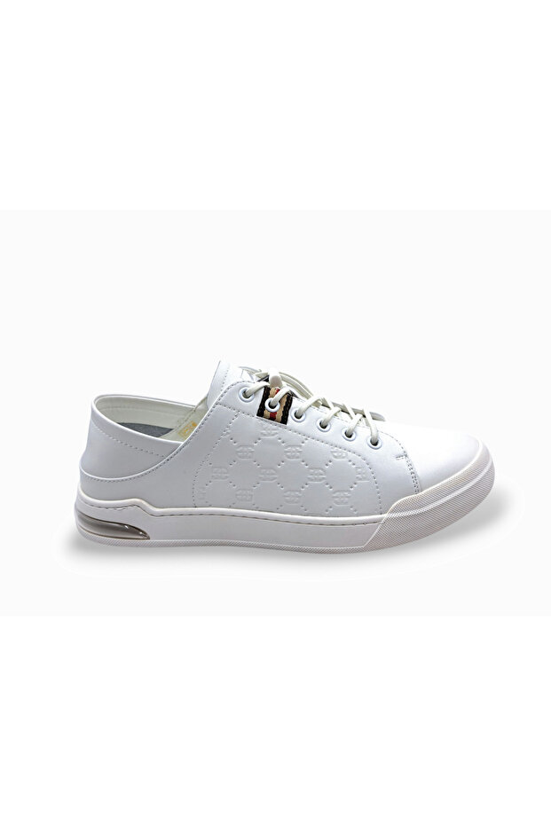 Men's White Comfort Stylish Sports Shoes with Rubber Laces