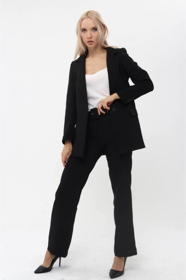 سترة بليزر كلاسيكية بزر واحد - مناسبة للاستخدام اليومي والمكتب - 4