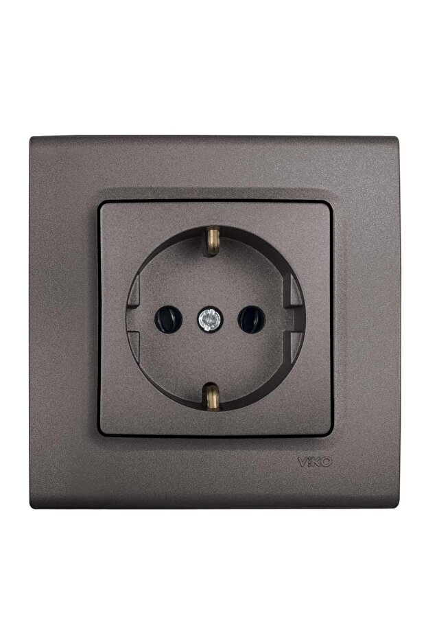 Linnera Life Anthracite Grounded Socket with Frame - 1