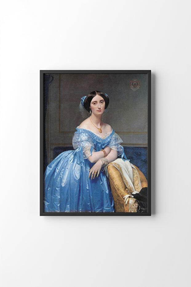 Portrait of Princess De Broglie - Black Frame