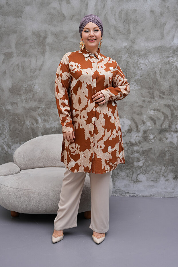 Judge Collar Brown Long Tunic