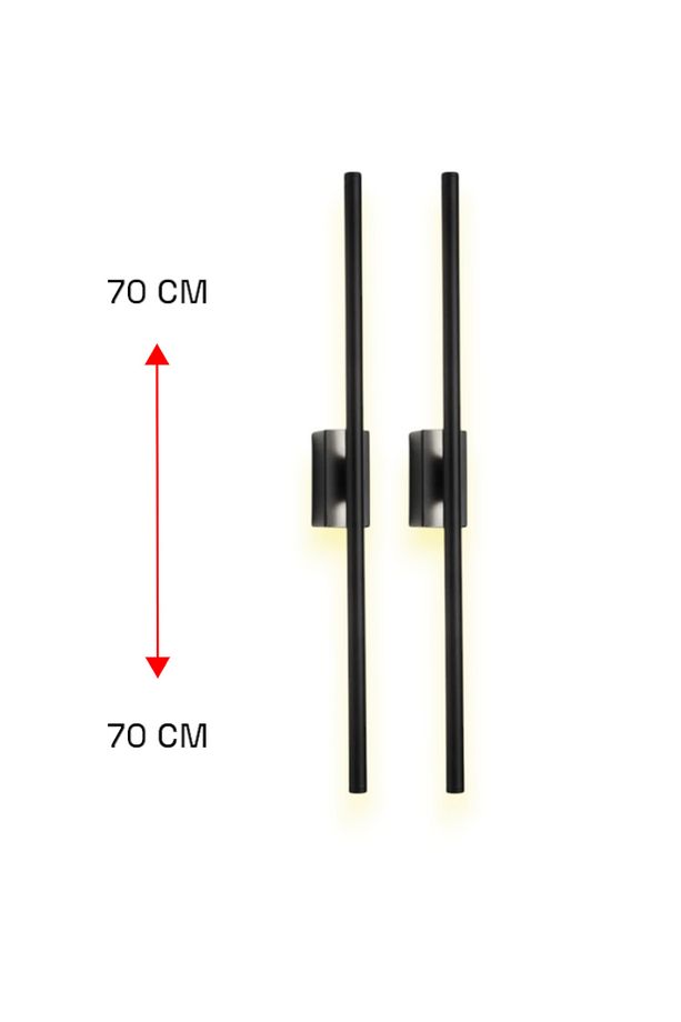 Modern Dekoratif LED DUVAR APLİK OTURMA ODASI SALON OFİS MUTFAK - SİYAH -APLİK ( 1 ADET ) - 2