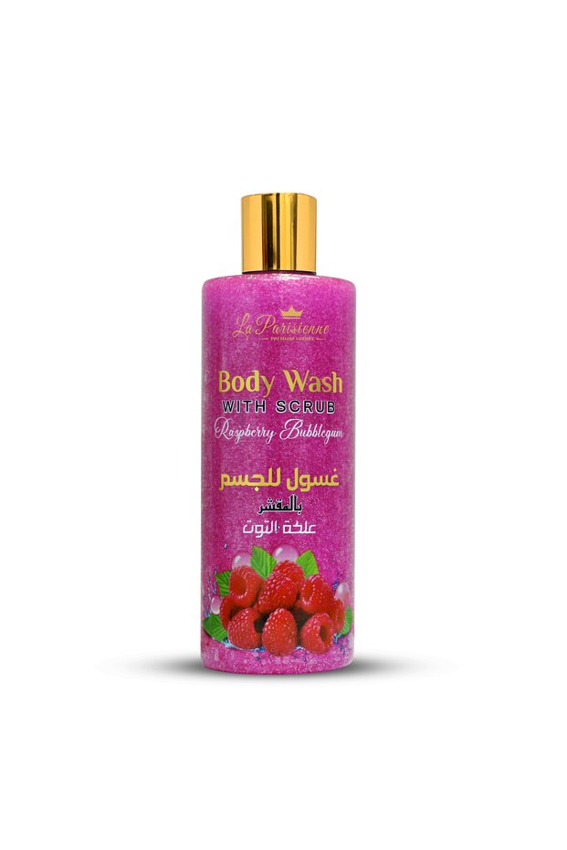 La Parisienne Premium Body Wash Scrub, Good Cleansing, 12h fragrance - (Raspberry Bubblegum, 500 ml)