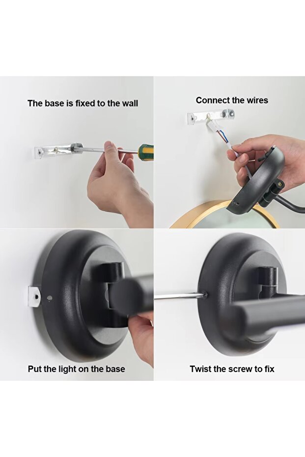 Modern Aplik Duvar Aplik Glop Camlı E-27 Duy Metal Gövde Elektrik İle Çalışır - 2