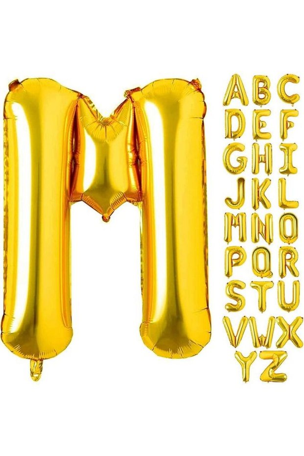1 Piece 16 Inch 36 cm m Letter Gold Foil Balloon