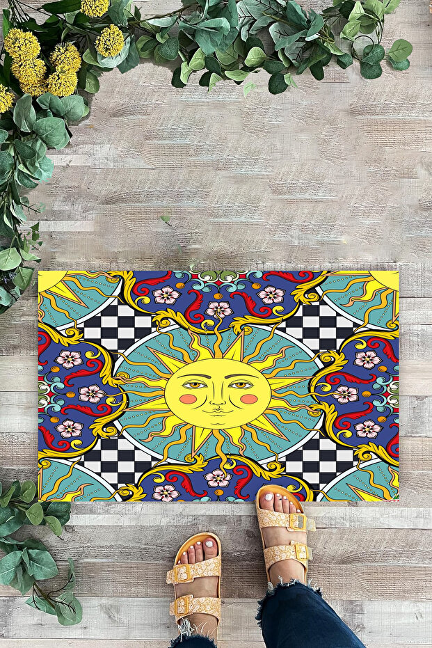 Lemon Theme, Italy Patterns, Lemoncello Pattern Door Mat, Non-Slip Base Mat, Inside and Outside - 3