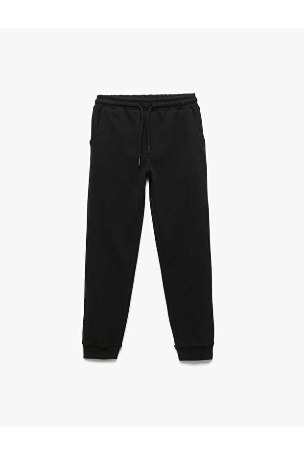 Basic Jogger Sweatpants with Lace-Up Pockets at the Waist