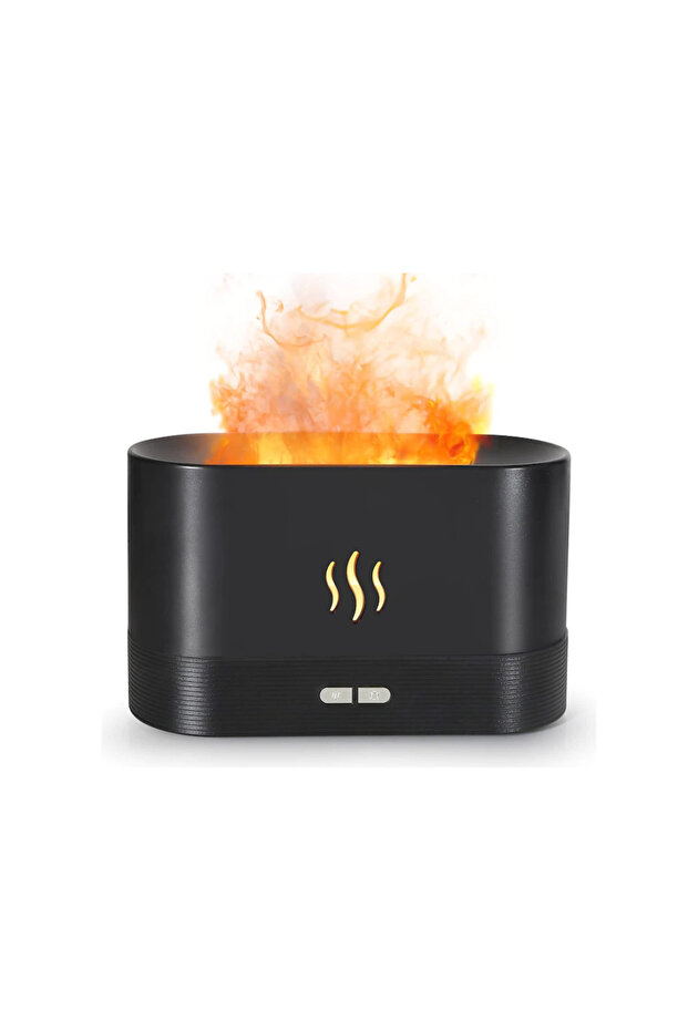 Aromatherapy diffuser and essence bottle set, rectangular model, black - 1