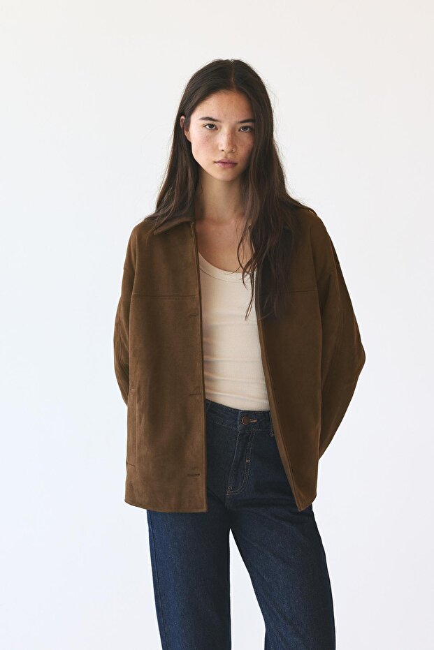 Suni süet ceket - 1