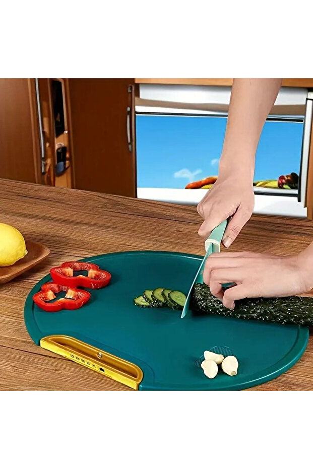 Tocator rotund, 38 cm, Verde - 4