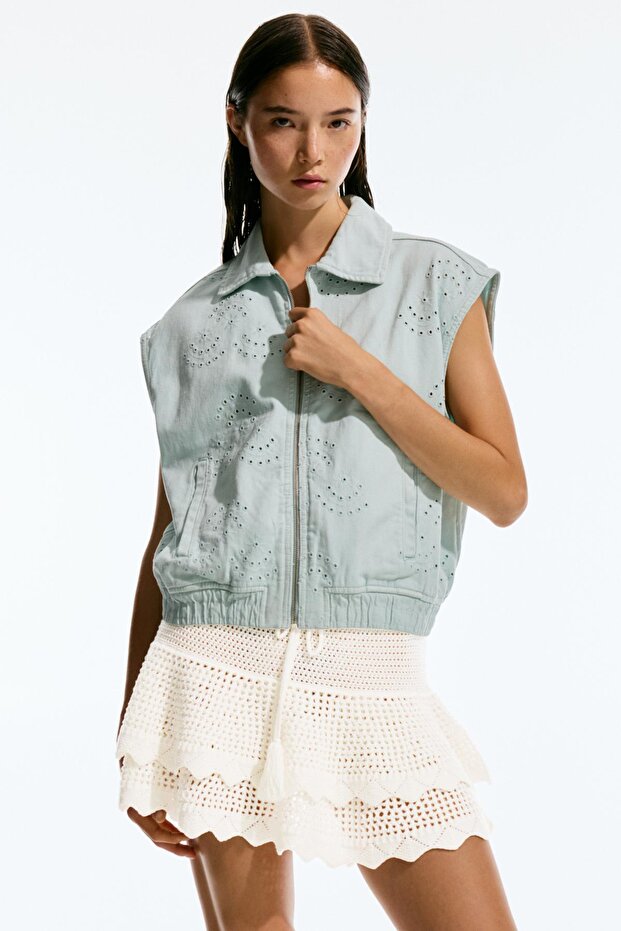 Volanlı crochet mini etek - 2