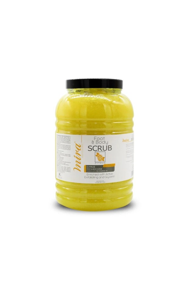 Mira Citrus foot and body scrub 5Ltr for all skin types | Exfoliating Spa Scrub with Aloe Vera