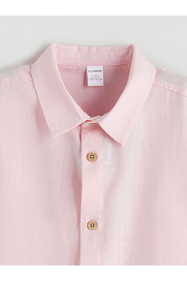 Pembe Basic Erkek Çocuk Poplin Gömlek - 3