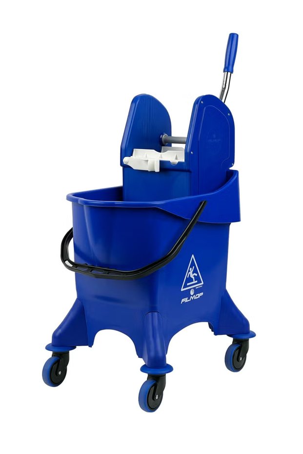 Professional Single-Bucket Mop Trolley - Commercial Use - 30 Liters | Blue