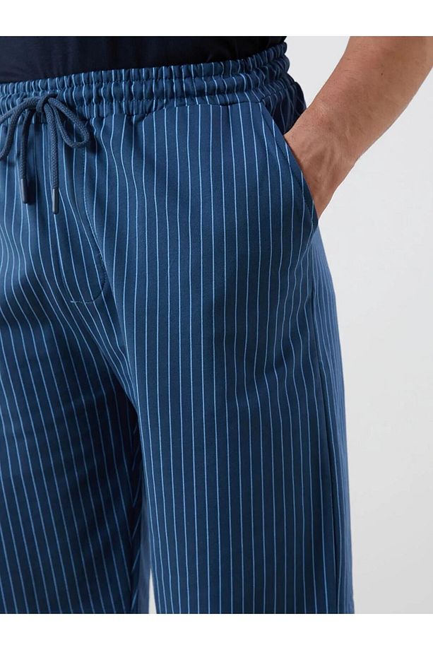 Lacivert Standart Kalıp Erkek Pijama Alt Şort - 3