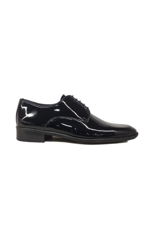 Bayclas Lace-Up Men's Genuine Leather Plain Pointed Toe Model Neolit Sole Shoes Bc-849-Neolit