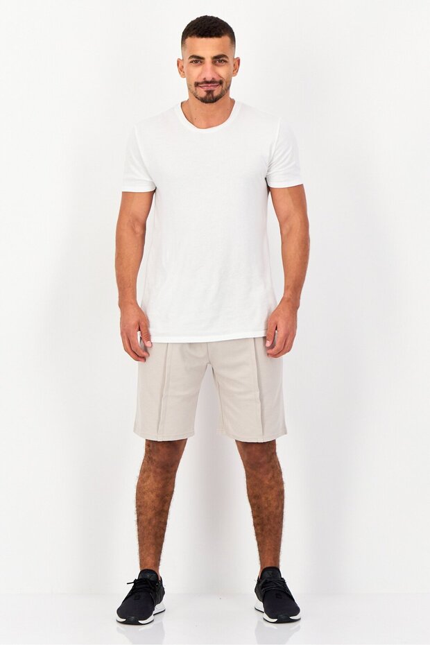 شورت رجالي أساسي ذو ملمس عاجي - 4