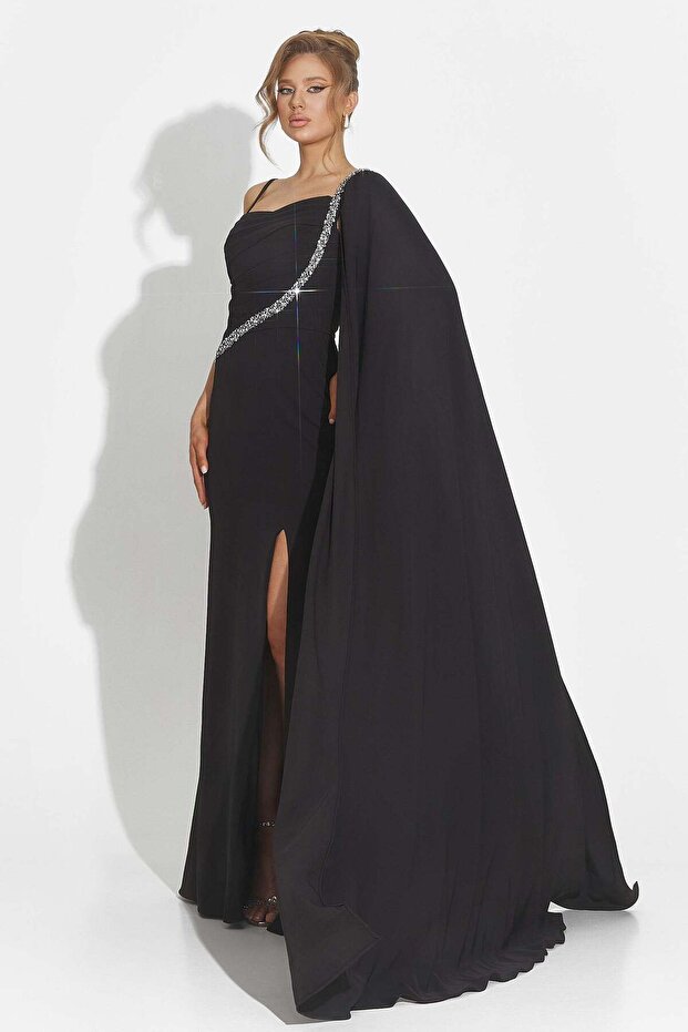 Rochie dama lunga neagra Libre - 4