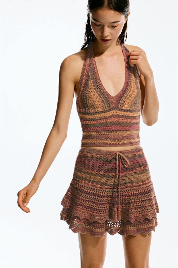 Space-dye kroşe top - 2